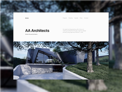 Adrian Amore Architects / Redesign concept design minimal ui ux
