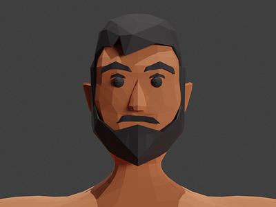 Man 3d blender character light lowpoly minimalistic person