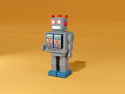 RoboBobo 3d blender light lowpoly minimalistic robot robotics toy