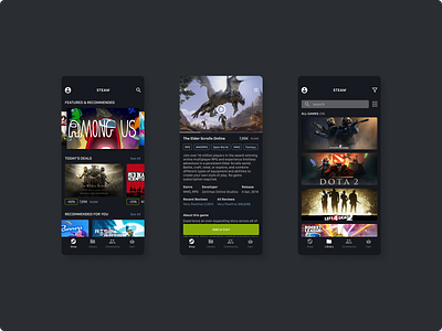 STEAM - mobile app redesign concept