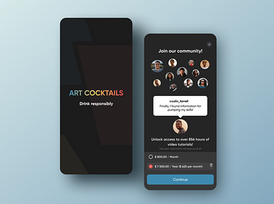 Art Cocktails is an App for Bartenders app branding design graphic design icon illustration logo typography ui ux vector