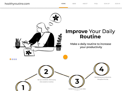 Daily Routine Landing Page