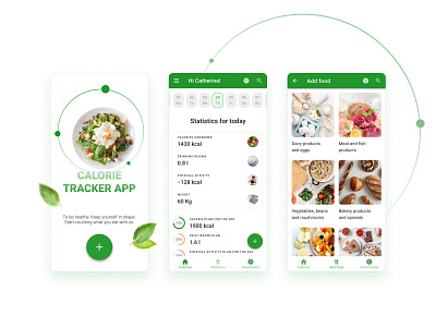 Calorie tracker app android design calculate calorie food material design tracker