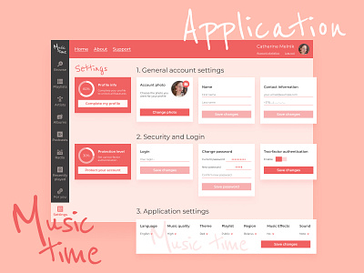 Music app settings dashboard music music app uidailychallenge uiux