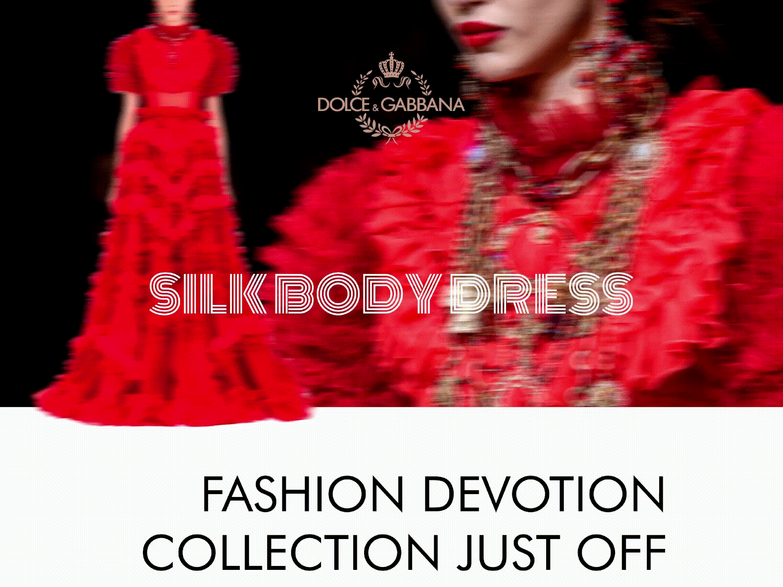 Dolce&Gabbana redesign fashion landing page red dress