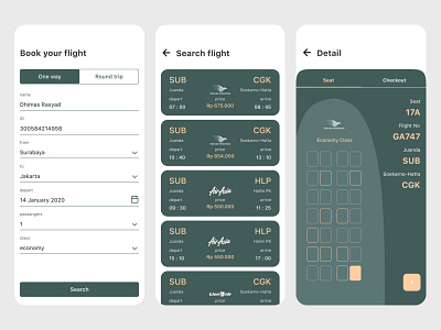 Airplane Ticket App app design figma icon illustration minimal mobile typography ui ux