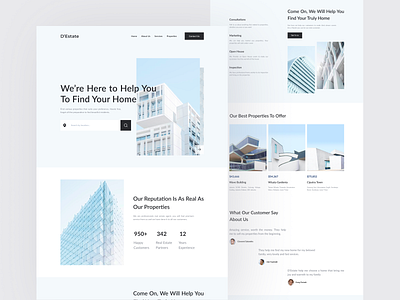 D'Estate - Real Estate Landing Page by Dhimas Rasyad for Picko Lab on ...