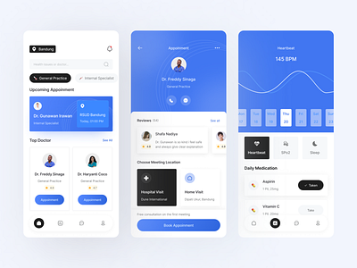 Doctorine | Medical Mobile App Exploration appointment check up clean design covid doctor doctor app fitness app health health app health issues health tracker medical medical app medication medication app mobile app tracker app trending ui design ux design