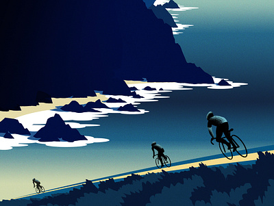 Bay Area Biking biking branding cycling design illustration illustration design poster