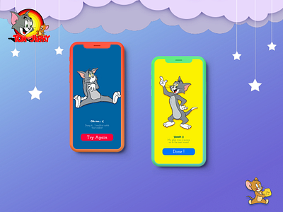 Tom & Jerry interface (DailyUI 11) app daily ui design ux