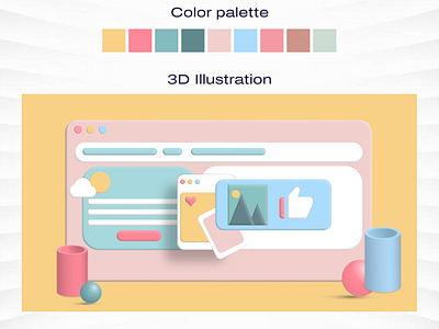 3D Illustration app design figma illustration logo ui uidesign uiux ux