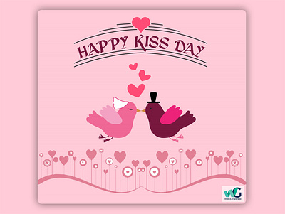 Kiss Day branding design icon illustration stroke symbol typography vector webgraphee
