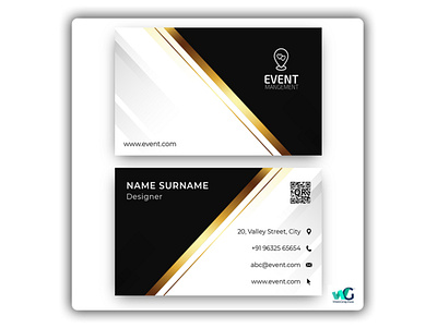 Event Visiting card branding design icon logo typography vector webgraphee