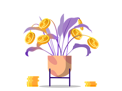 Build net worth 💰 branding coin plant coin plant illustration design digital illustration finance artwork finance illustration icon design illustration money money illustration money plant illustration net worth plant illustration vector vector art vector illustration website illustration