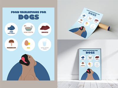 Dogs Food Poster animals branding cartoon dog graphic design illustration poster poster design