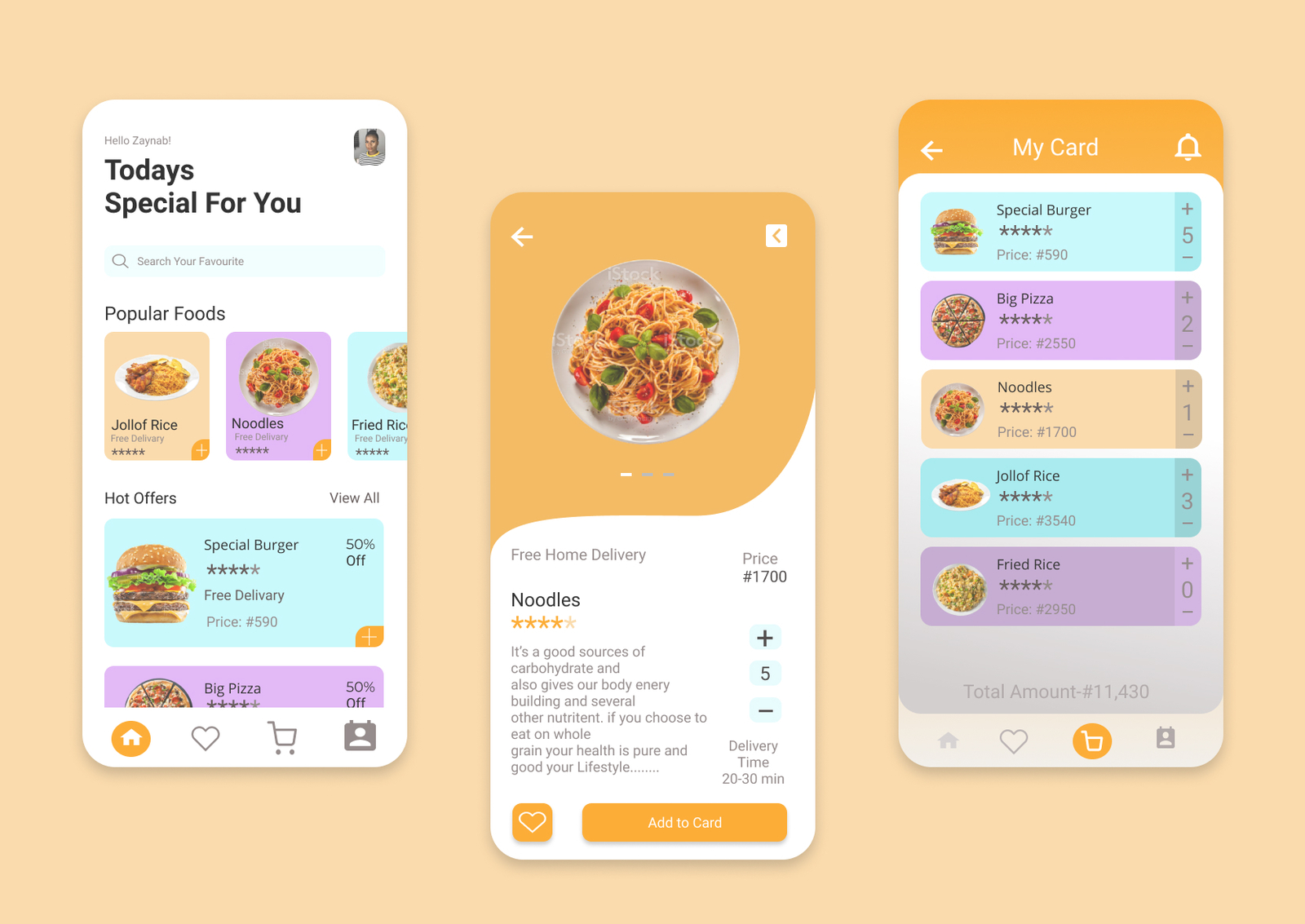 Food ordering by Adeola Adekunle on Dribbble