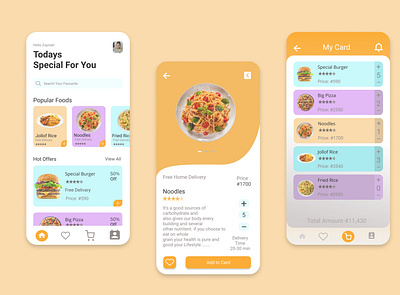 Food ordering design icon illustration ui