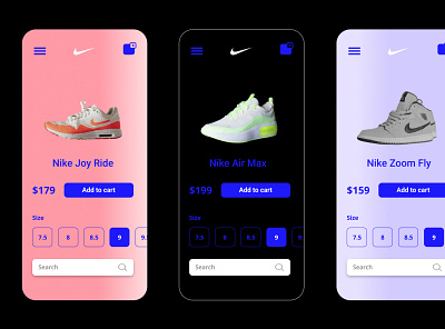 Shoe app app design icon illustration logo ui ux