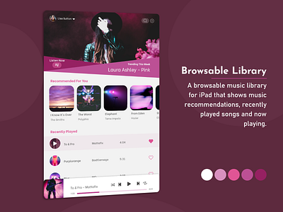 Browsable Music Library adobe xd adobe xd design browsable library dailychallenge design ipad library mobile app mobile design music music app song list ui uidesign ux