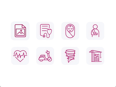 Sancor Seguros - Icon Set animation icon illustration minimal ui