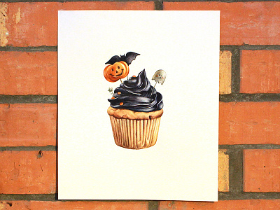 Yummy! Halloween cupcake. 🍭🎃