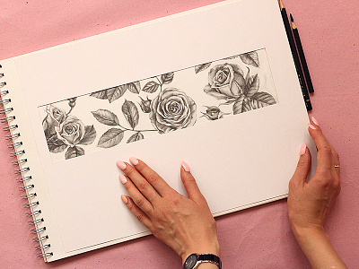 Pencil roses for packaging🥀 artist drawing flowers graphics illustration inspiration package pencilart pencildrawing roses графика