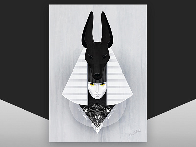 Ornamental way. Egypt. anubis art culture decor digital egypt illustration vector wolf woman