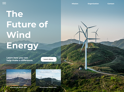 The Future of Wind Energy design landingpage landingpagedesign minimal type typography ui ux web website