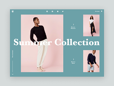 Summer Collection design fashion fashion design landingpage landingpagedesign minimal type ui web website