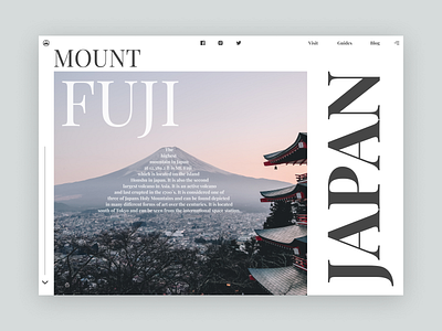 Mount Fuji design landingpage landingpagedesign minimal type ui web website