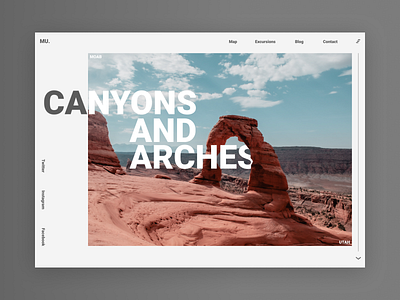 Moab Utah design landingpage landingpagedesign minimal type typography ui ux web website