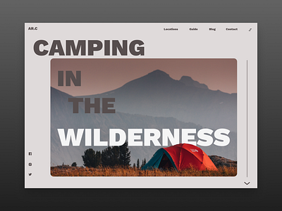 Camping in the Wilderness design landingpage landingpagedesign type ui ux web website