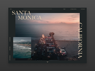 Santa Monica design landingpage landingpagedesign minimal type typography ui ux web website