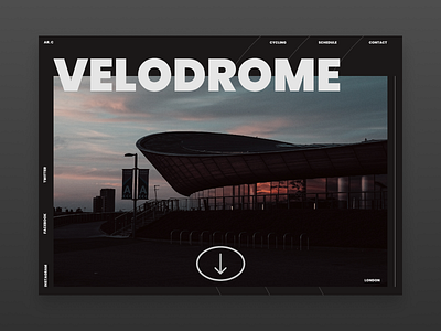Velodrome design landingpage landingpagedesign minimal type typography ui ux web website