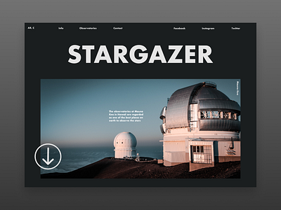 Stargazer design landingpage landingpagedesign minimal type typography ui ux web website