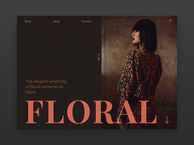 Floral design landingpage landingpagedesign minimal type typography ui ux web website