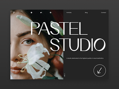 Pastel Studio design landingpage landingpagedesign minimal type typography ui ux web website