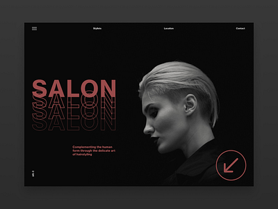 Salon design landingpage landingpagedesign minimal type typography ui ux web website