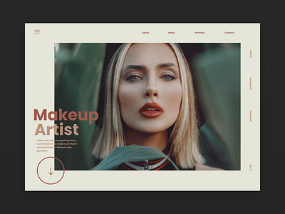 Makeup Artist design landingpage landingpagedesign minimal type typography ui ux web website