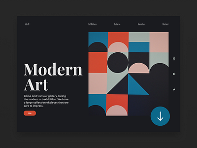 Modern Art design landingpage landingpagedesign minimal type typography ui ux web website