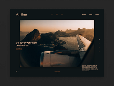 Airline design landingpage landingpagedesign minimal type typography ui ux web website