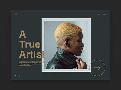 A True Artist design landingpage landingpagedesign minimal type typography ui ux web website