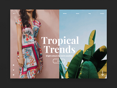 Tropical Trends design landingpage landingpagedesign minimal type typography ui ux web website