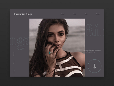 Turquoise Rings design landingpage landingpagedesign minimal type typography ui ux web website