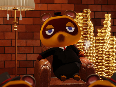 tomnook fanart animalcrossing blender3dart blendercycles fanart