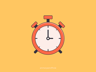 Flat Clock Illustration - 100 Illustrations Challenge