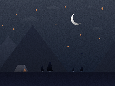 Camping Illustration done in Figma.