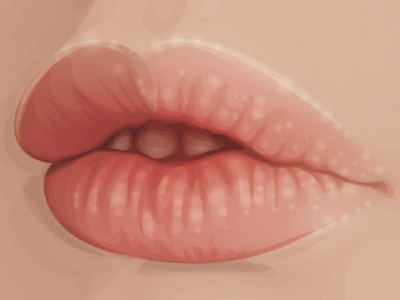Lips Close Up illustration illustrator tutorial vector wip