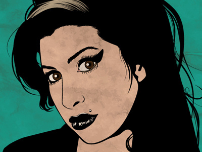 Nobody is Perfect amy winehouse illustration tribute vector