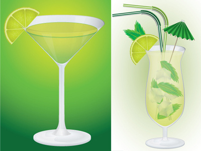 D is for Drink, U is for Umbrella cocktails d drinks for illustration is u umbrella vector